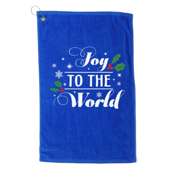 Joy To The World Snowflake Christmas Cool Gift Platinum Collection Golf Towel