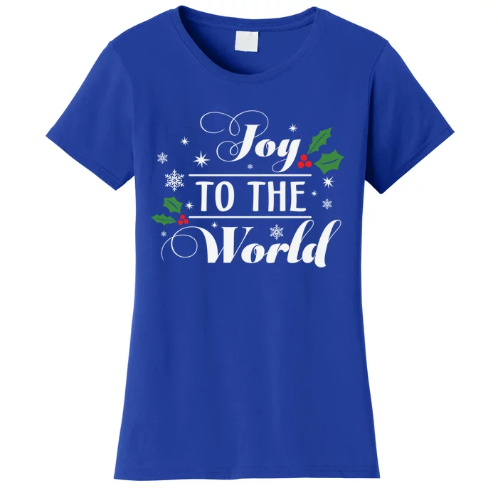 Joy To The World Snowflake Christmas Gift Women's T-Shirt