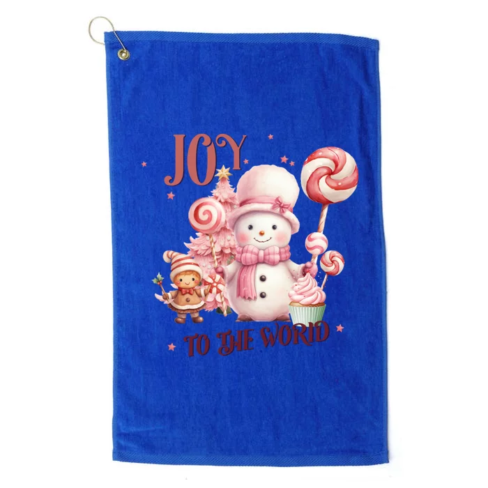 Joy To The World Snowflakes Christmas Xmas Holiday Gift Platinum Collection Golf Towel