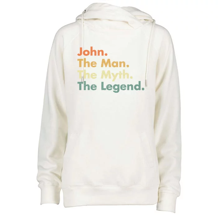 John The The Myth The Legend Dad Grandpa Gift Womens Funnel Neck Pullover Hood