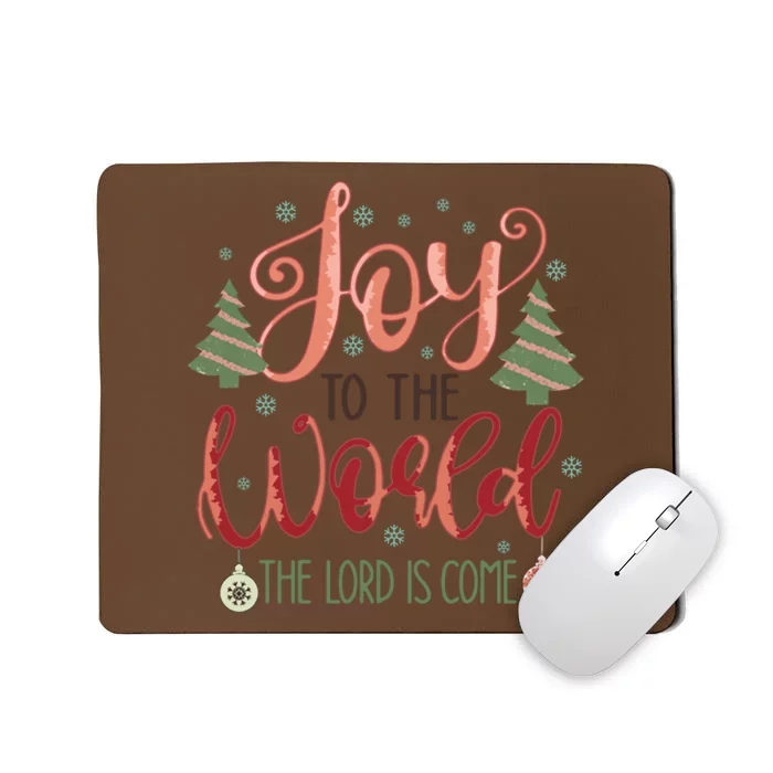 Joy To The World The Lord Is Come Christian Retro Christmas Religious Mousepad