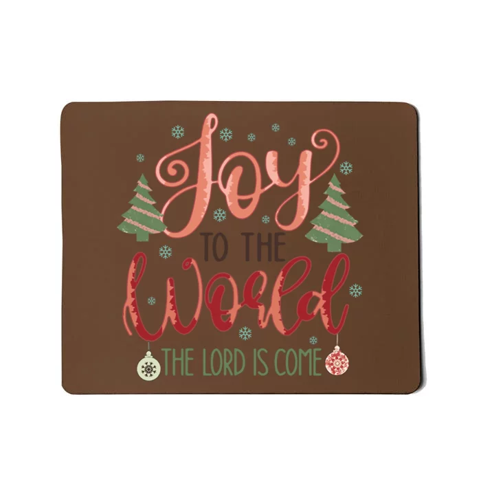 Joy To The World The Lord Is Come Christian Retro Christmas Religious Mousepad