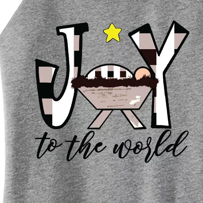 Joy To The World Baby Jesus In The Manger Christmas Design Women’s Perfect Tri Rocker Tank