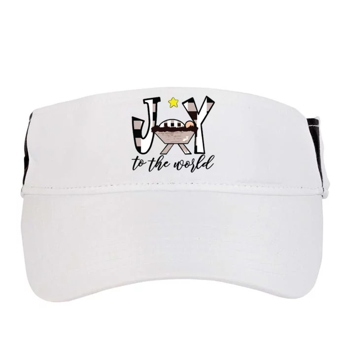 Joy To The World Baby Jesus In The Manger Christmas Design Adult Drive Performance Visor