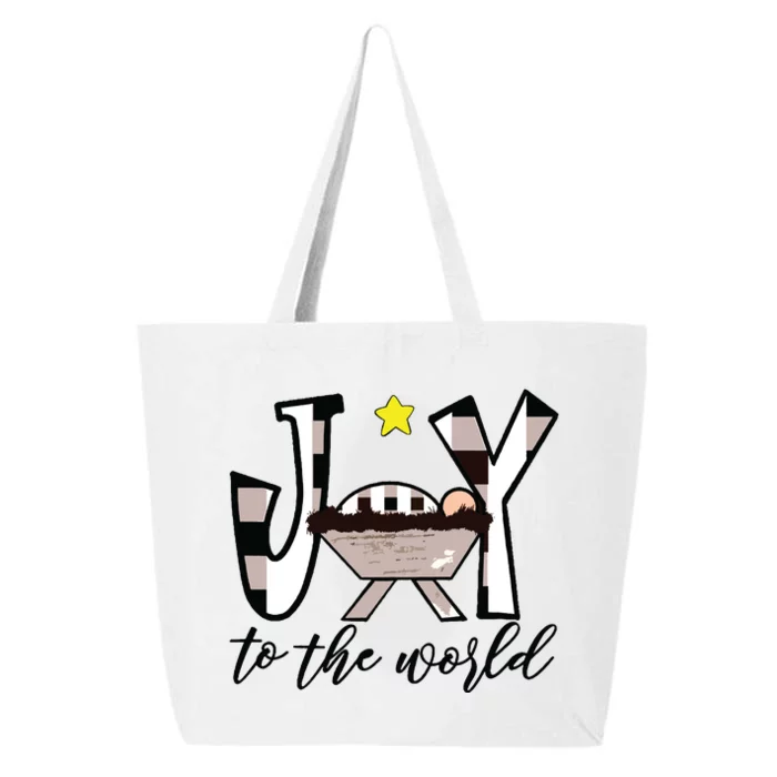 Joy To The World Baby Jesus In The Manger Christmas Design 25L Jumbo Tote