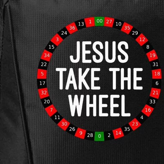 Jesus Take The Wheel Roulette Wheel Gambling City Backpack