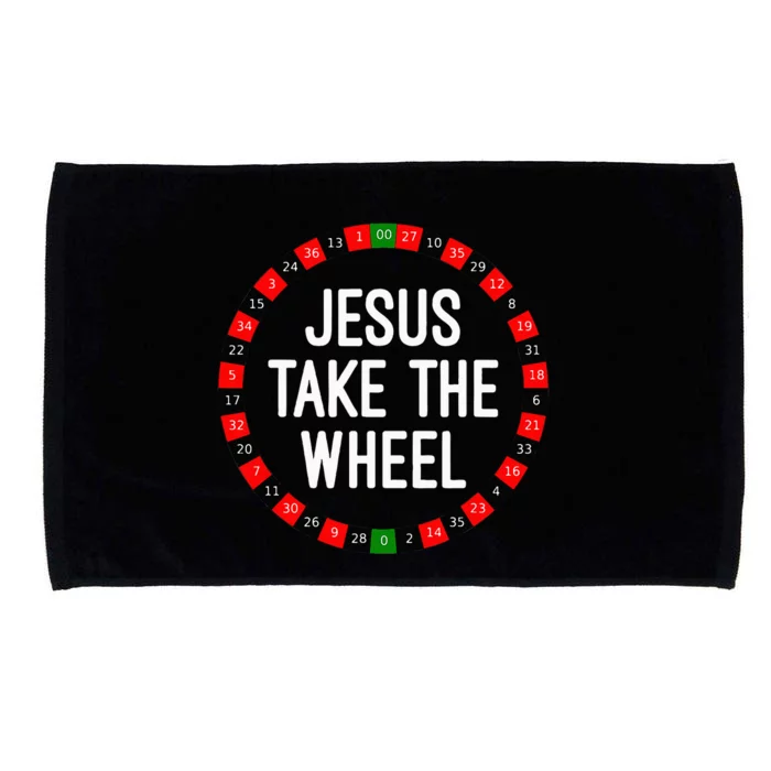 Jesus Take The Wheel Roulette Wheel Gambling Microfiber Hand Towel