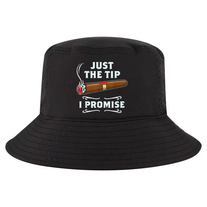 Just The Tip Cigar Smoker Funny Cigar Smoking Cool Comfort Performance Bucket Hat