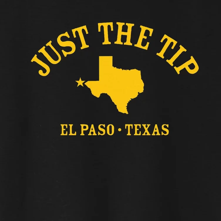 Just The Tip El Paso Tx Athletic Design With State Women's Crop Top Tee