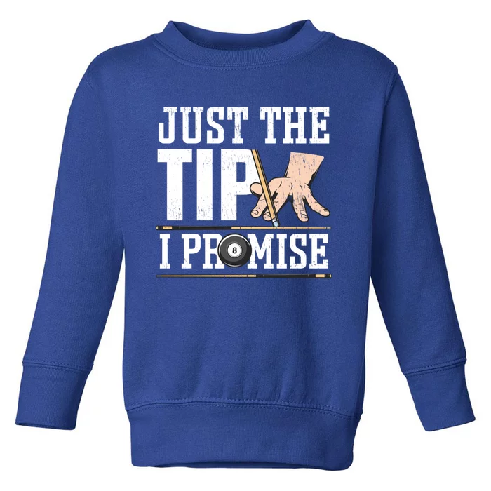 Just The Tip I Promise Billiard Pool Funny Billiard Gift Toddler Sweatshirt