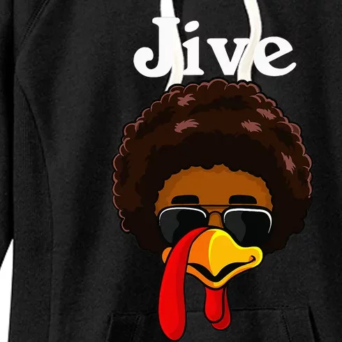 Jive Thanksgiving Turkey Day Funny Family Costume Women's Fleece Hoodie