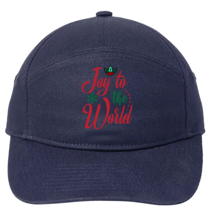 Joy To The World Christian Christmas Jesus Birth Gift 7-Panel Snapback Hat