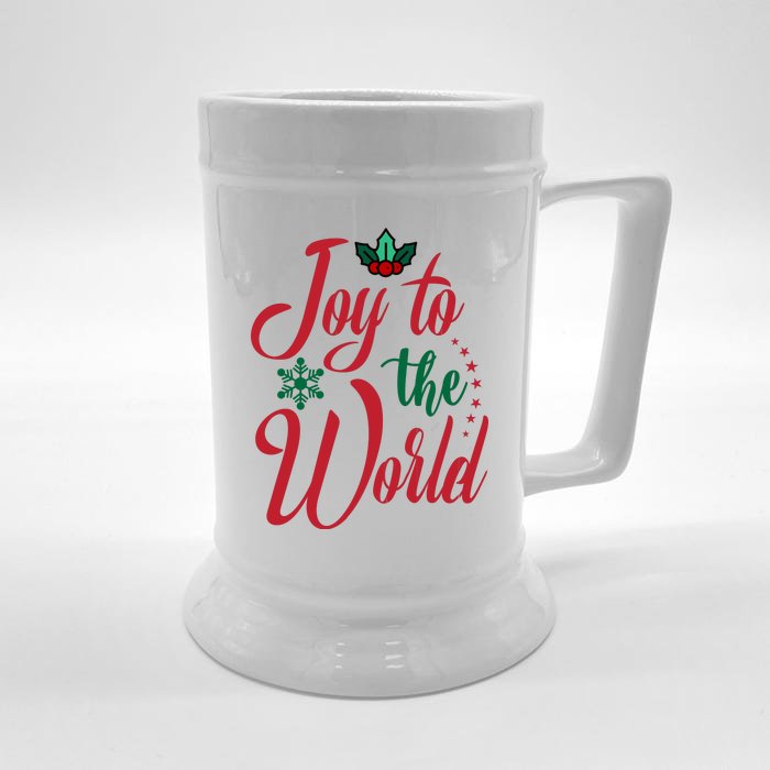 Joy To The World Christian Christmas Jesus Birth Gift Front & Back Beer Stein