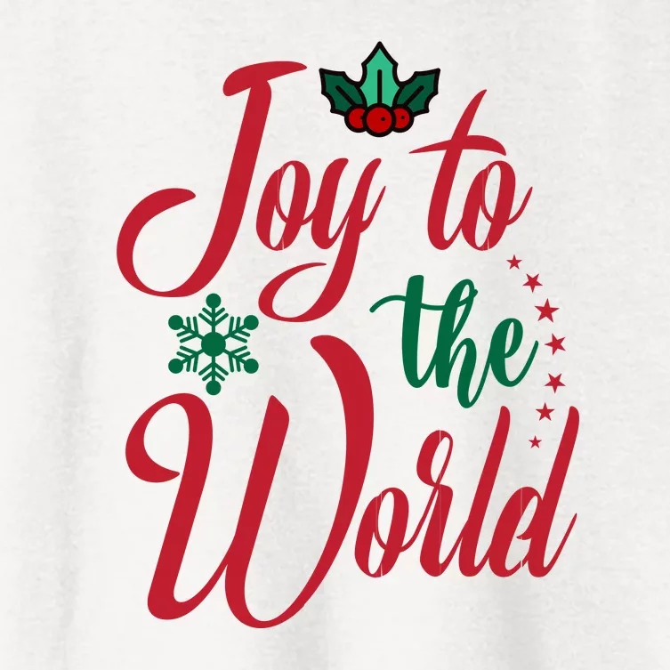 Joy To The World Christian Christmas Jesus Birth Gift Women's Crop Top Tee