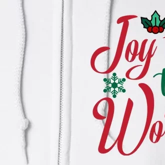 Joy To The World Christian Christmas Jesus Birth Gift Full Zip Hoodie