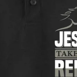 Jesus Take This Reins Dry Zone Grid Performance Polo