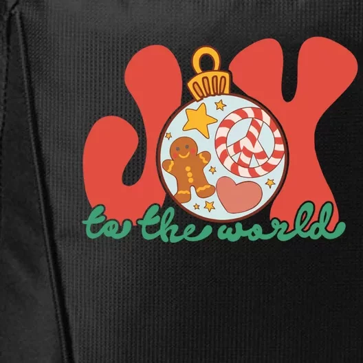 Joy To The Word Bauble Gingerbread Retro Christmas Xmas Cute Gift City Backpack