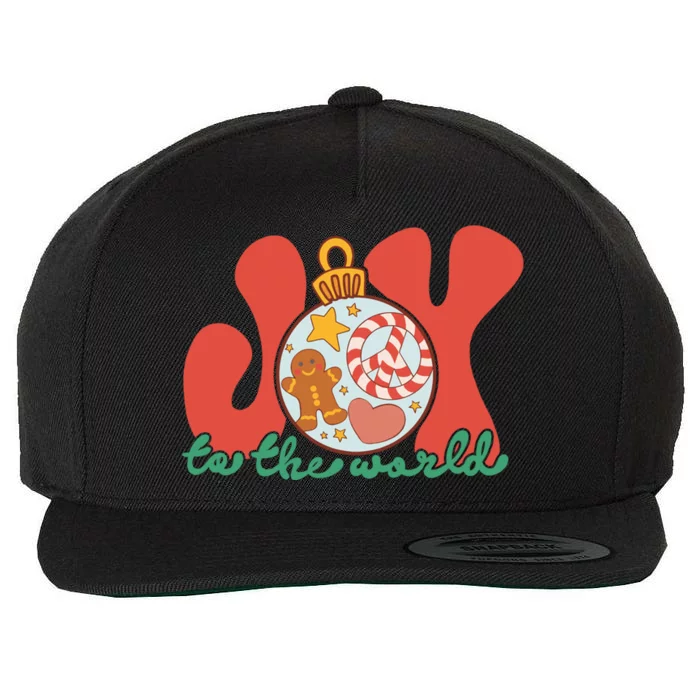 Joy To The Word Bauble Gingerbread Retro Christmas Xmas Cute Gift Wool Snapback Cap