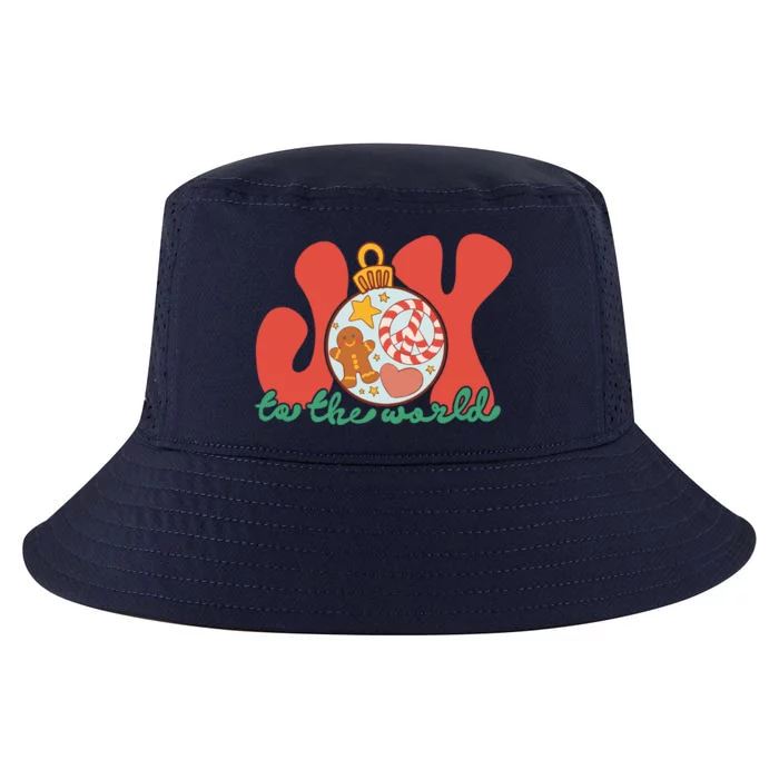 Joy To The Word Bauble Gingerbread Retro Christmas Xmas Cute Gift Cool Comfort Performance Bucket Hat