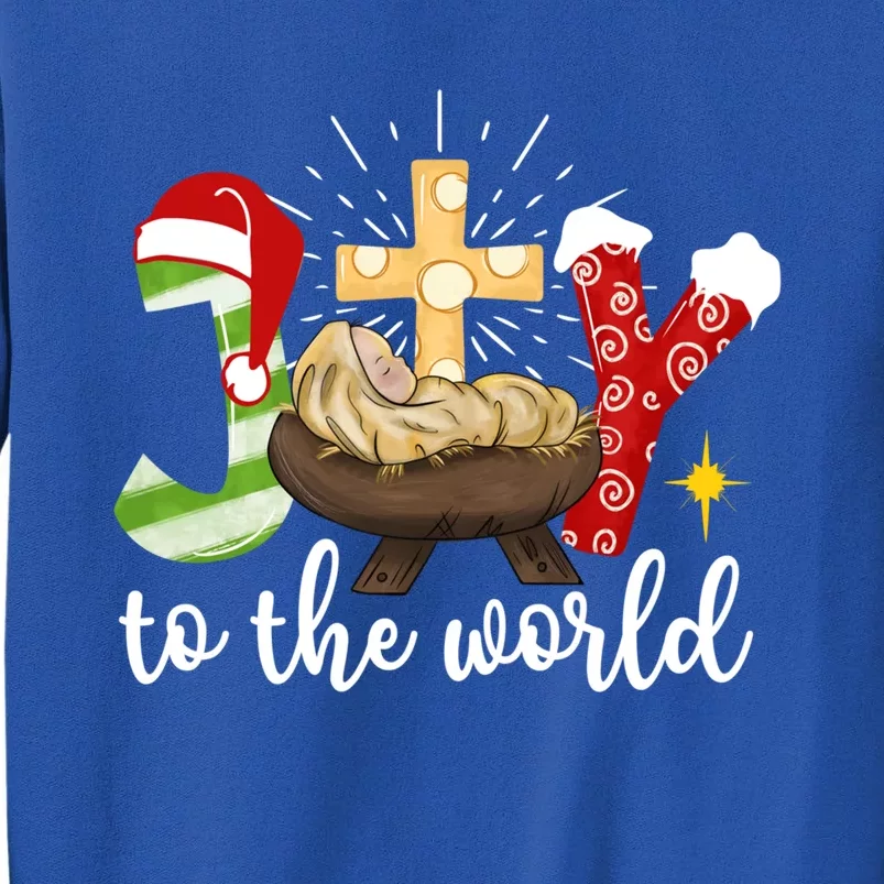 Joy To The World Jesus Christmas Pajama Xmas Holiday Cute Gift Tall Sweatshirt