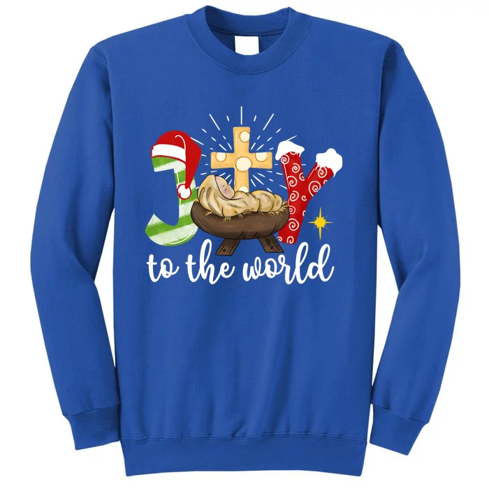 Joy To The World Jesus Christmas Pajama Xmas Holiday Cute Gift Tall Sweatshirt