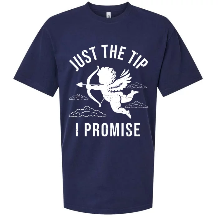 Just The Tip I Promise Funny Cupid Sueded Cloud Jersey T-Shirt