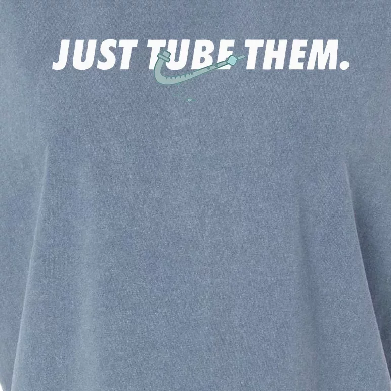 Just Tube Them Pulmonologist Respiratory Therapist Garment-Dyed Women's Muscle Tee