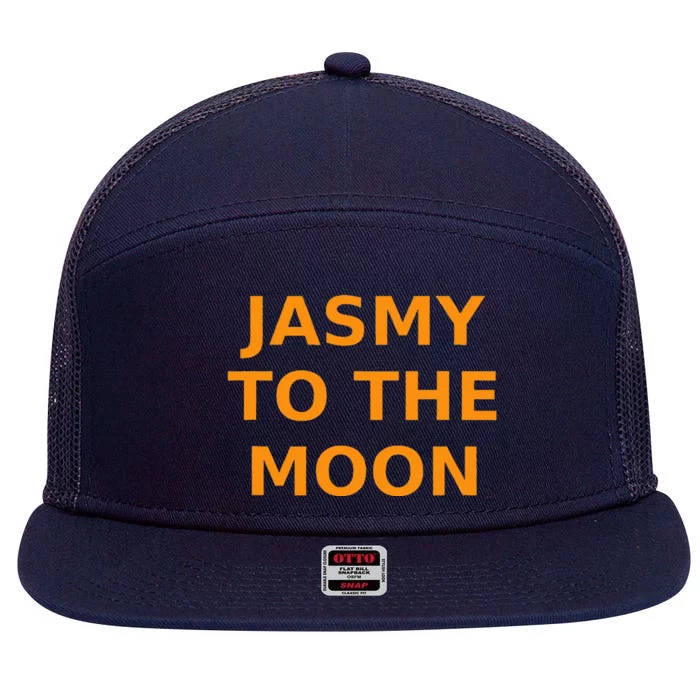 Jasmy To The Moon 7 Panel Mesh Trucker Snapback Hat