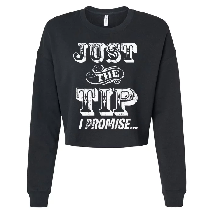 Just The Tip I Promise The Original Tattoo Artist Cropped Pullover Crew