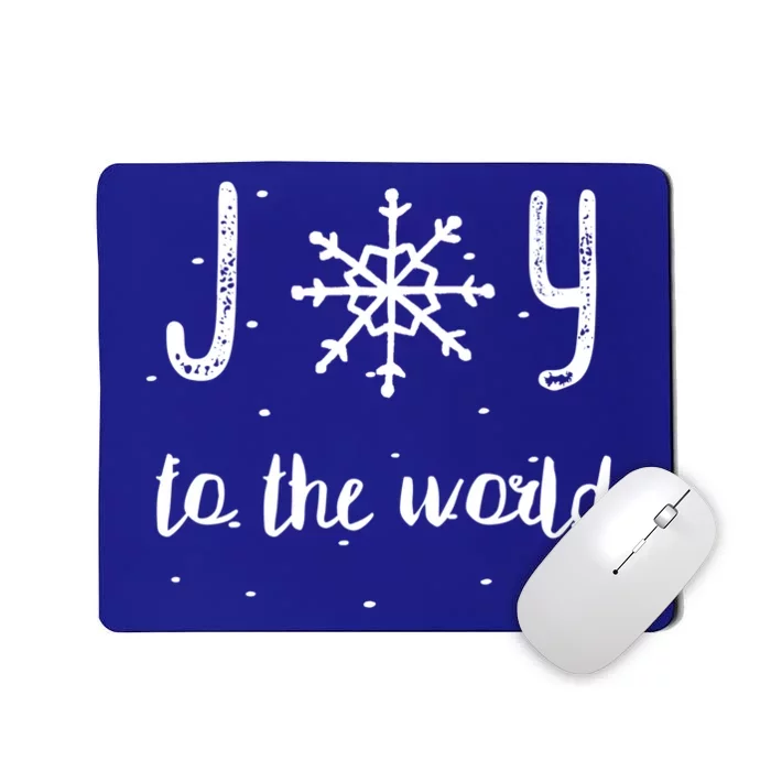 Joy To The World Christmas Snowflake Gift Mousepad