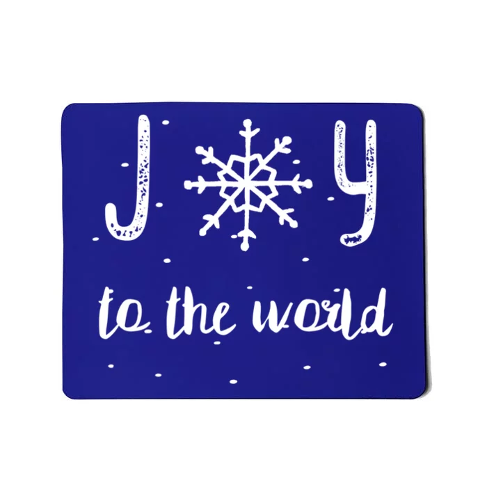 Joy To The World Christmas Snowflake Gift Mousepad