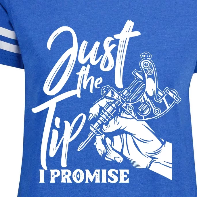 Just The Tip I Promise Enza Ladies Jersey Football T-Shirt