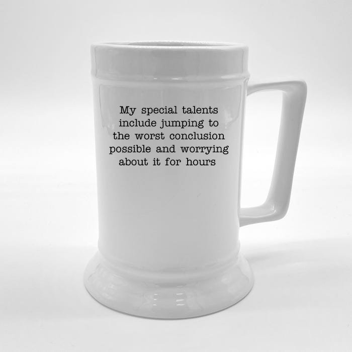 Jumping To The Worst Conclusion Possible Quote Front & Back Beer Stein