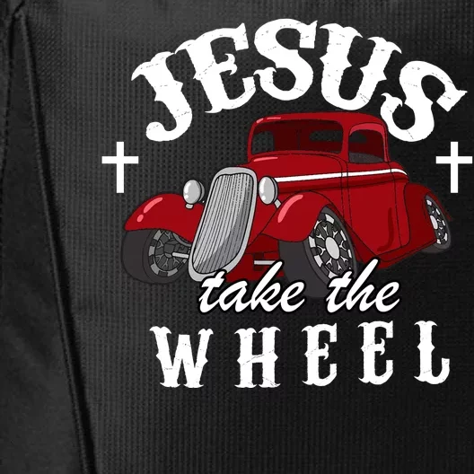 Jesus Take The Wheel Vintage Car City Backpack