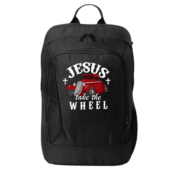 Jesus Take The Wheel Vintage Car City Backpack