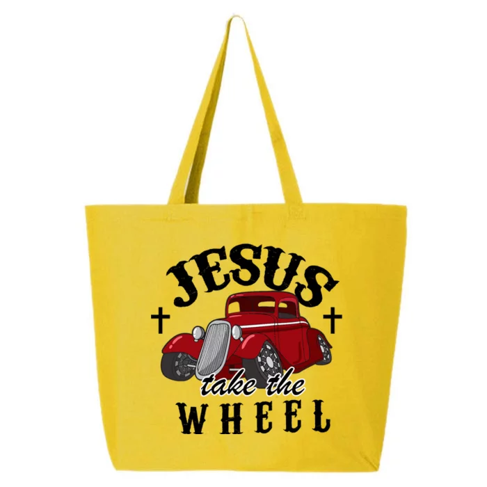 Jesus Take The Wheel Vintage Car 25L Jumbo Tote