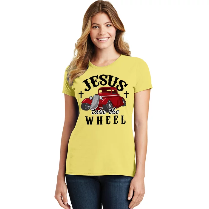 Jesus Take The Wheel Vintage Car Women's T-Shirt