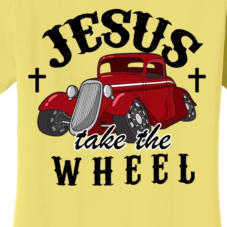 Jesus Take The Wheel Vintage Car Women's T-Shirt