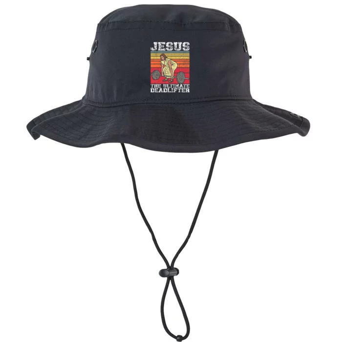 Jesus The Ultimate Deadlifter Funny Gym Bodybuliding Legacy Cool Fit Booney Bucket Hat