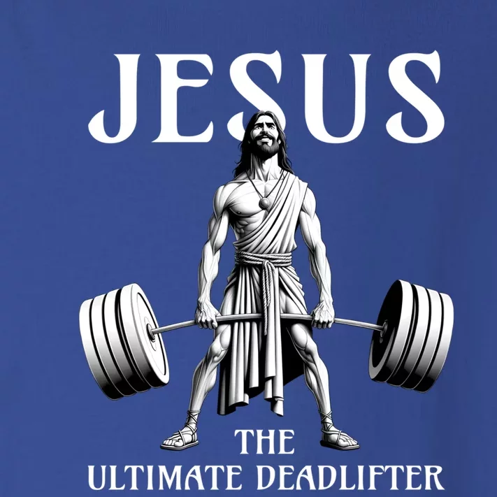 Jesus The Ultimate Deadlifter Funny Christian Gym Gift Toddler Long Sleeve Shirt