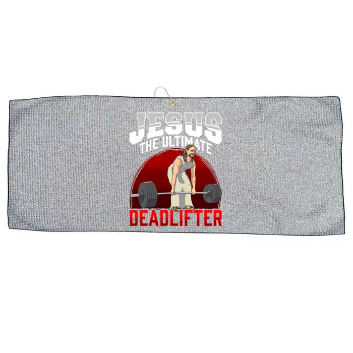 Jesus The Ultimate Deadlifter Meaningful Gift Large Microfiber Waffle Golf Towel