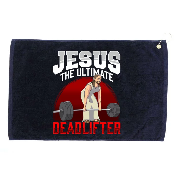 Jesus The Ultimate Deadlifter Meaningful Gift Grommeted Golf Towel