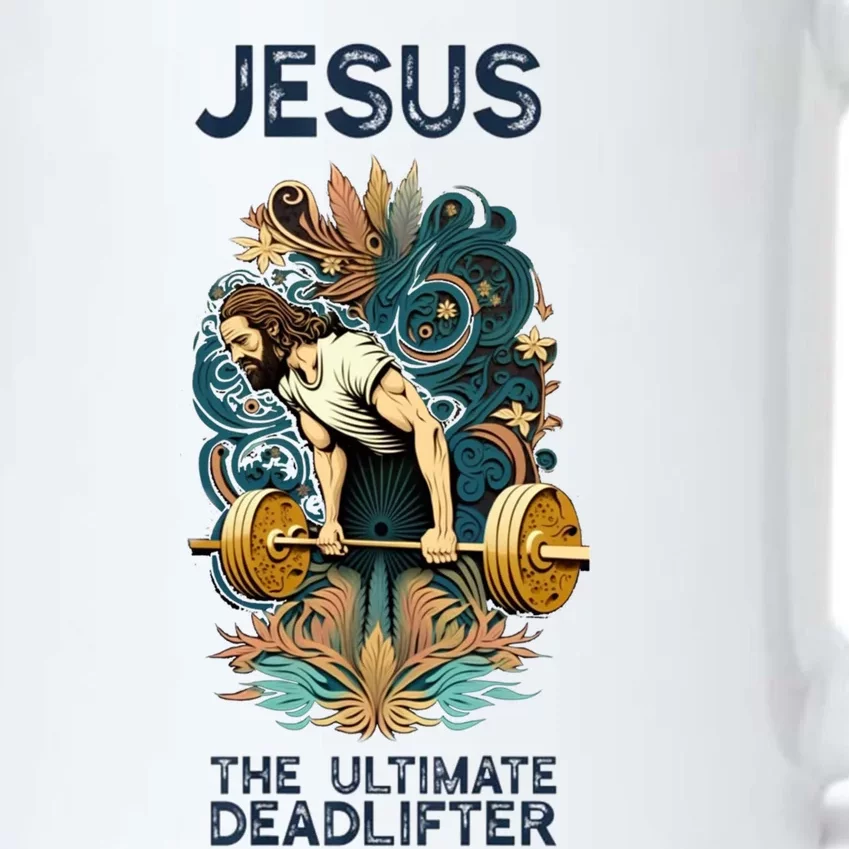 Jesus The Ultimate Deadlifter Gift Black Color Changing Mug