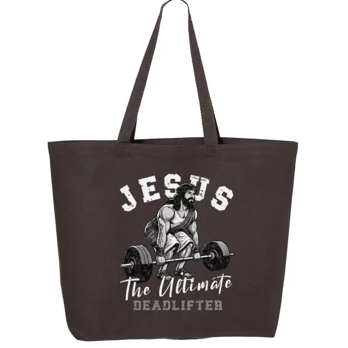 Jesus The Ultimate Deadlifter Funny Christian Workout Gym 25L Jumbo Tote