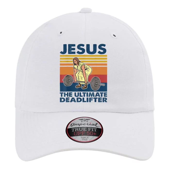 Jesus The Ultimate Deadlifter Funny Gym Weightlifter Vintage The Original Performance Cap