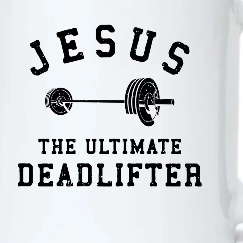 Jesus The Ultimate Deadlifter Christian Gym Workout Exercise Great Gift Black Color Changing Mug