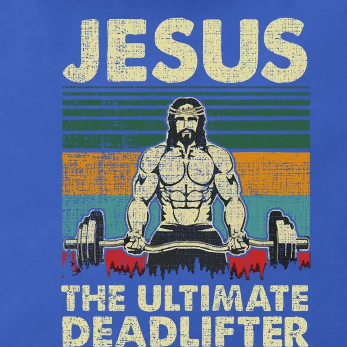 Jesus The Ultimate Deadlifter Funny Christian Workout Jesus Gift Zip Tote Bag