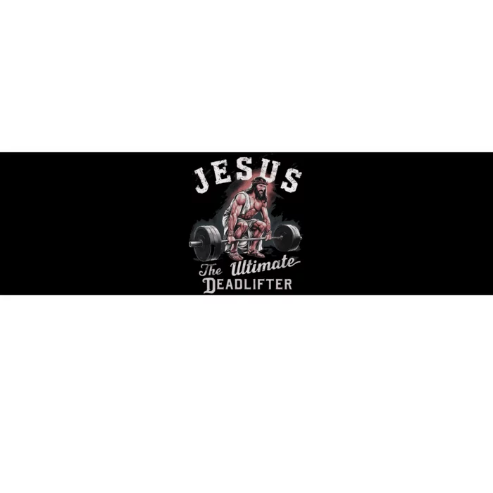 Jesus The Ultimate Deadlifter Fitness Gym Vintage Christian Bumper Sticker