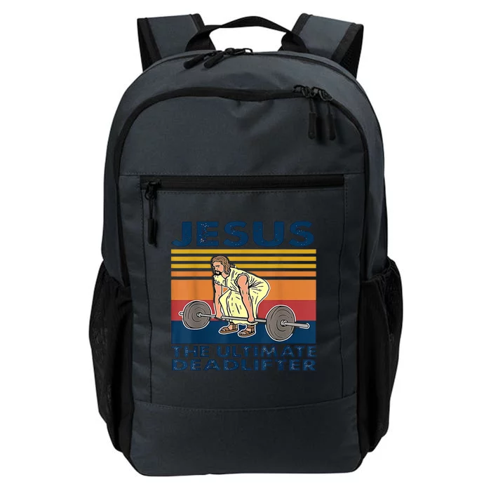 Jesus The Ultimate Deadlift Vintage Gift Daily Commute Backpack