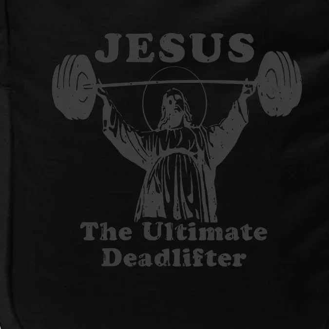 Jesus The Ultimate Deadlifter Funny Easter Jesus Christian Catholic Gym Workout Impact Tech Backpack